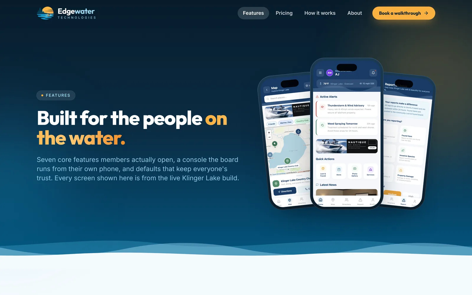 SaaS Product Marketing Website — Features screen